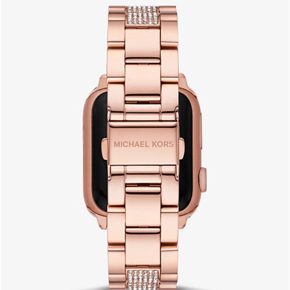 Michael Kors Pavé Rose Gold-Tone and Logo Strap for Apple Watch® Gift Set NWT - Picture 2 of 11